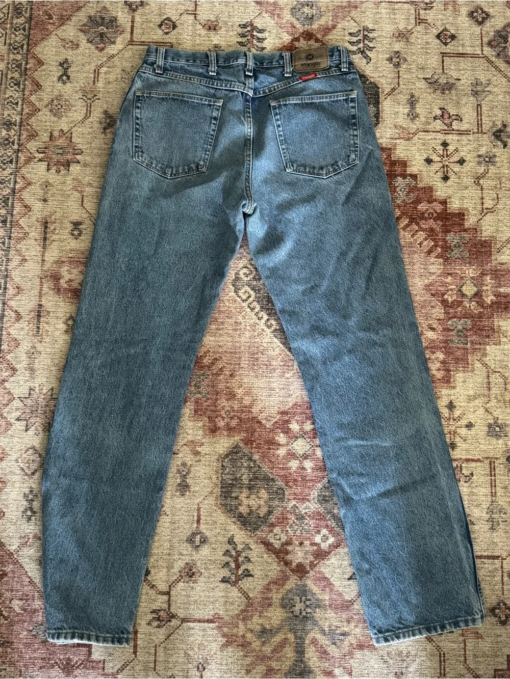Vintage Distressed Wrangler Straight Leg Jeans 34 X 34 Regular Fit